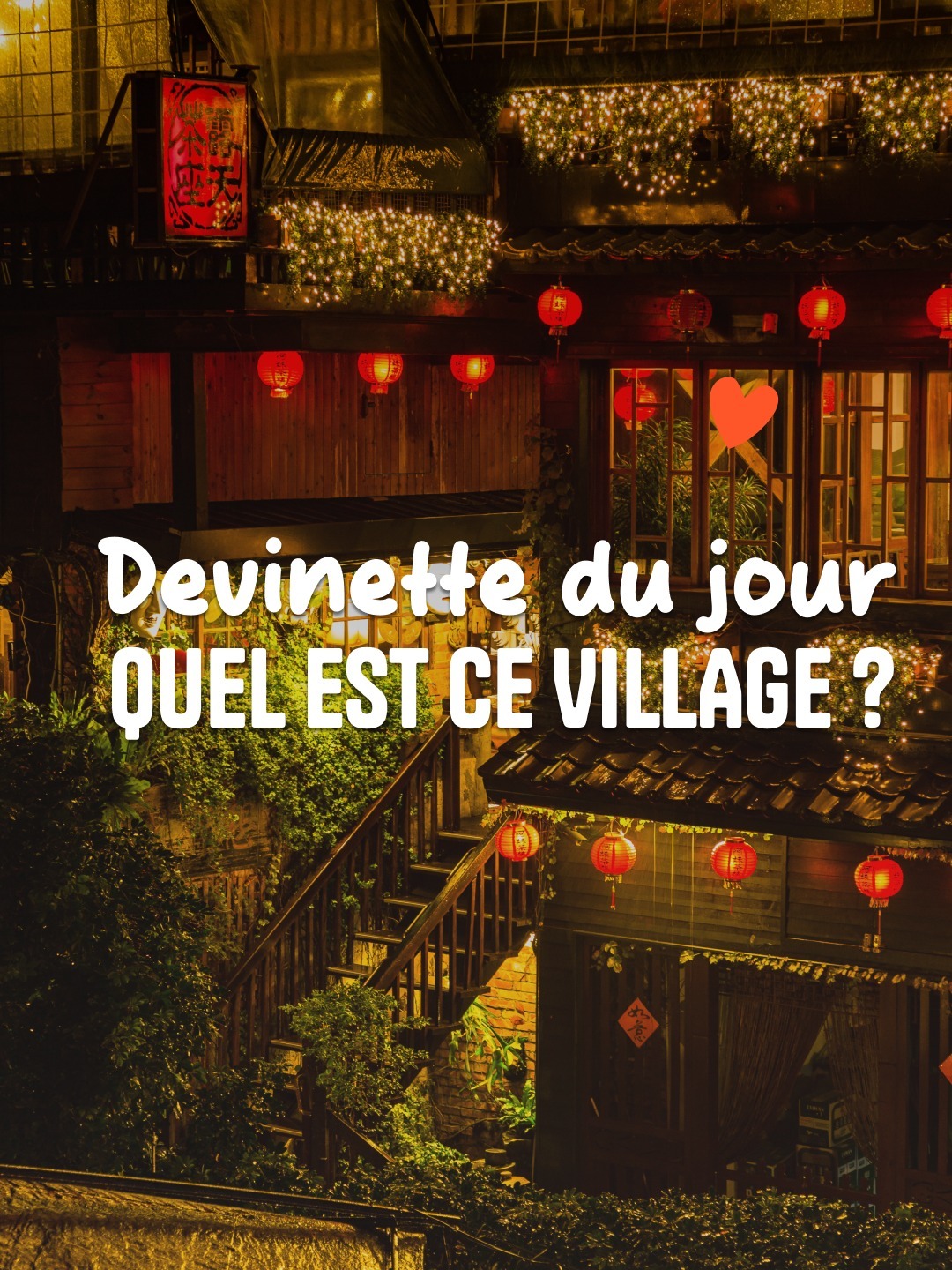 Reconnais-tu ce village simplement aux détails de cette photo ? 😎

Comme on est plutôt sympa, on te partage quand même 3 indices (même si on est certain que le premier te suffira 🤭) 👇

1️⃣ La légende dit qu’il aurait inspiré le film de Miyazaki, Le Voyage de Chihiro.

2️⃣ Il est situé dans la région montagneuse de Ruifang.

3️⃣ C’est le meilleur point de départ pour faire Teapot Mountain.

Aloooooors, une petite idée ? 

📸 pespiero - Adobe Stock
