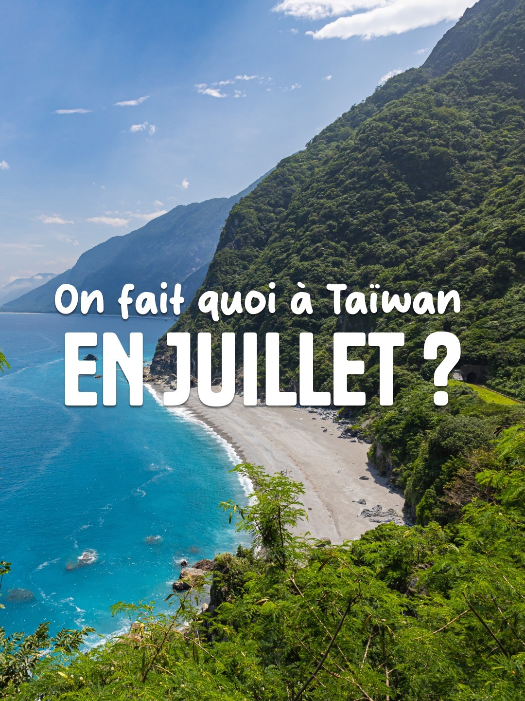 En panne d’inspirations pour juillet ? No stress, voici une liste d’activités à faire à Taïwan ! (mais aussi trouver un peu de fraîcheur à cette saison 🥵)

🚡 Prendre la Maokong Gondola et goûter la glace pilée au thé oolong

🏄 Prévoir une session de surf à Kenting

🧑‍🎤 Aller voir un spectacle d’opéra

🍺 Assister au Tianmu Beer Festival (avec modération bien sûr)

🌊 Faire un plouf dans les piscines d’eau de mer de Heping Island Geopark 

⌛ Admirer les sculptures de sable de Fulong Beach

📸 Holger - Adobe Stock